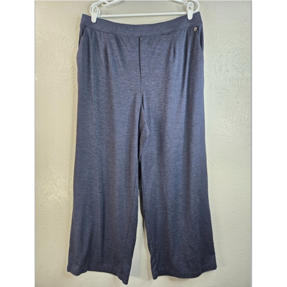 Vuori Wide Leg Lounge Pants Women XL Dark Blue High Rise Relaxed Athleisure Yoga